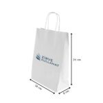 18x24x8 cm Kraft Çanta beyaz