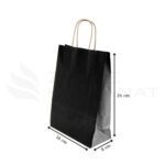 19x24x8 cm Siyah Kraft Çanta