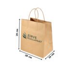 28x29x16 Burgu Saplı Kraft Çanta