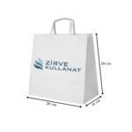 28x29x16 cm Beyaz Kraft Çanta