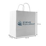 32x32x20 cm Beyaz Kraft Çanta