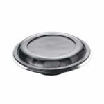 Plastik Salata Kasesi 500 cc Siyah Set (300 Adet)