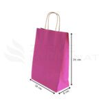 19x24x8 Fuşya Kraft Poşet