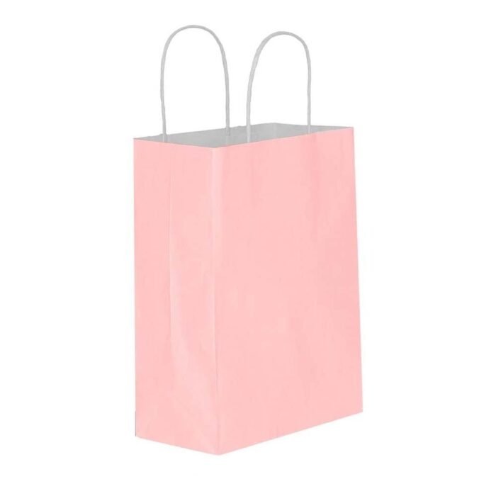 Burgu Sapli Pembe Kagit Poset 18x24x8 cm