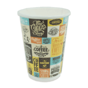 14 oz Double Wall Karton Bardak Baskılı