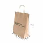 Burgu Saplı Kağıt Çanta 19x24x8 cm