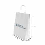 Beyaz Kraft Çanta Burgu Saplı 18x24x8 cm