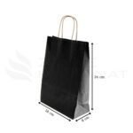 19x24x8 cm Siyah Kraft Çanta