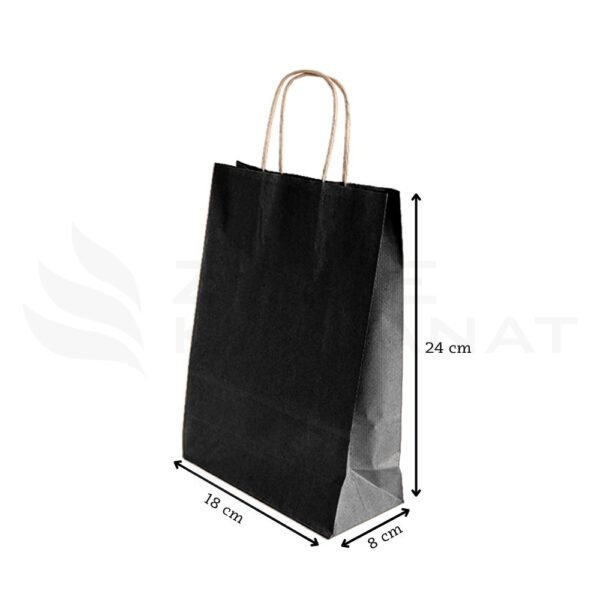 19x24x8 cm Siyah Kraft Çanta