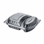 2 Bölmeli Mikrodalga Kabı 200 Adet (Sıcaklığa Dayanıklı)