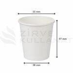 2.5 oz karton bardak beyaz