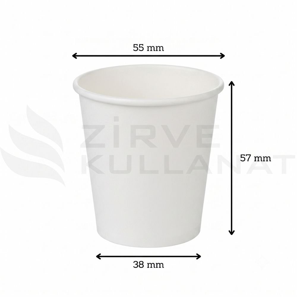 2.5 oz karton bardak beyaz