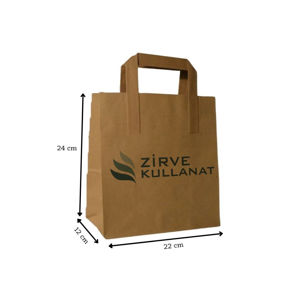 22x24x12 cm Dıştan Saplı Kağıt Çanta