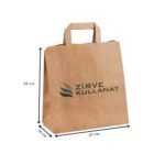 Kraft Poşet Düz Saplı 25x28x14 cm