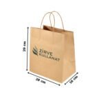 28x29x16 Burgu Saplı Kraft Çanta