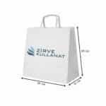 28x29x16 cm Beyaz Kraft Çanta