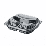 3 Bölmeli Mikrodalga Kabı 200 Adet (Sıcaklığa Dayanıklı)