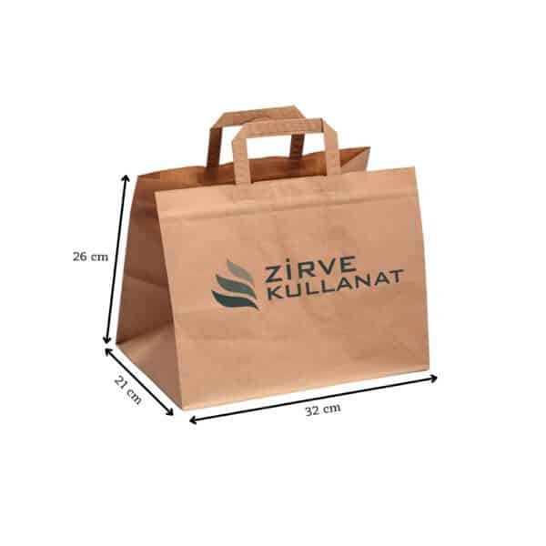 Kraft Kağıt İçten Saplı 32x26x21 cm