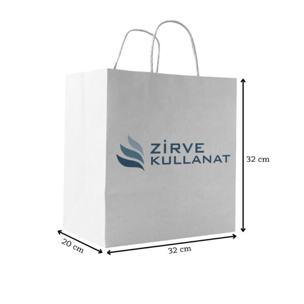 Beyaz Karton Poşet 32x33x20cm