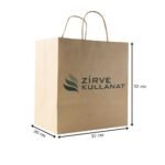 Büküm Saplı Kağıt Çanta 32x33x20 cm