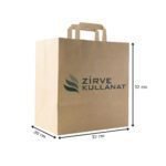 Kraft Poşet Flat Saplı 32x32x20 cm