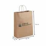 Burgu Saplı Kağıt Poşet 32x40x12 cm