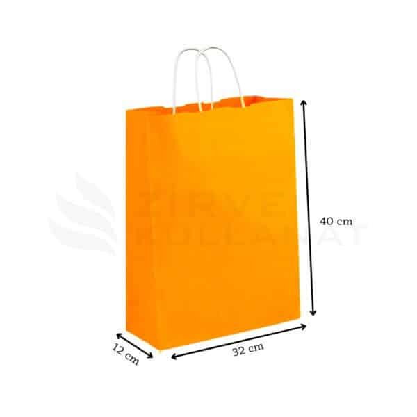 32x40x12 cm Turuncu Kraft Çanta