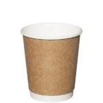 8 oz Double Wall Karton Bardak Kraft (1000 Adet)