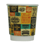 8 oz Double Wall Karton Bardak Baskılı (1000 Adet)