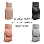 Metalize Flat Bottom Kilitli Torba (Renk Seçenekli)