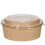 Kraft Karton Salata Kasesi 1100 cc Kapaklı 300 Adet