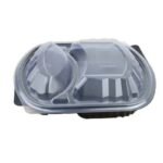 2 Bölmeli Mikrodalga Kabı 200 Adet (Isıya Dayanıklı)