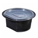 Plastik Çorba Kasesi Kapaklı Siyah 400cc (300 Adet)