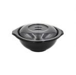 Plastik Çorba Kasesi Kapaklı Siyah 510cc (450 Adet) - Görsel 2