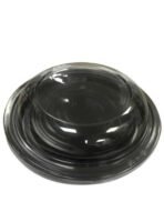 Plastik Waffle Kabı 750 cc Siyah Set (300 Adet)