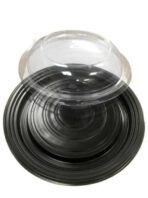 Plastik Waffle Kabı 750 cc Siyah Set (300 Adet) - Görsel 2