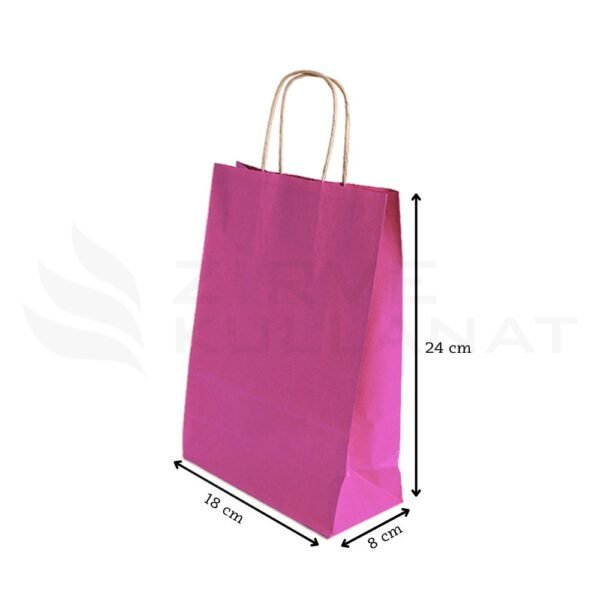 19x24x8 Fuşya Kraft Poşet