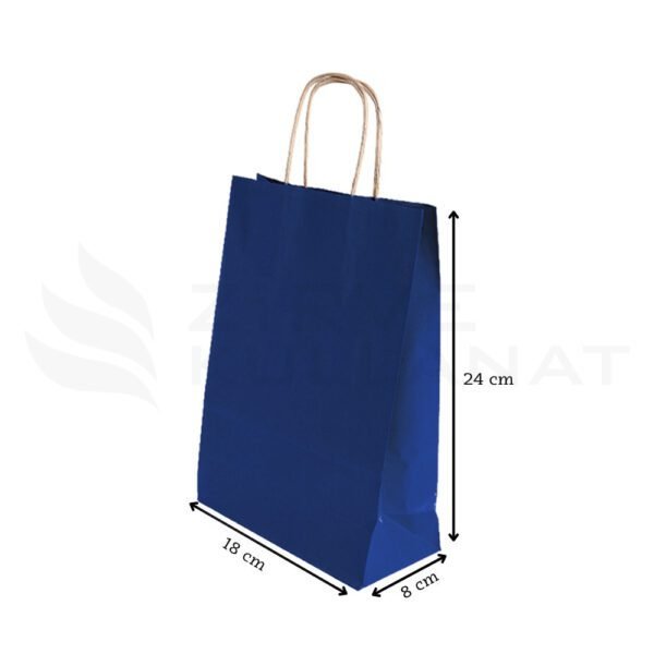 19x24x8 Lacivert Kraft Poşet