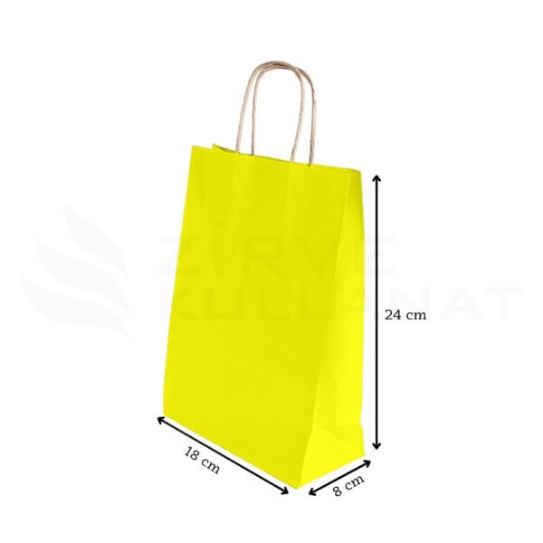 19x24x8 Sarı Kraft Poşet