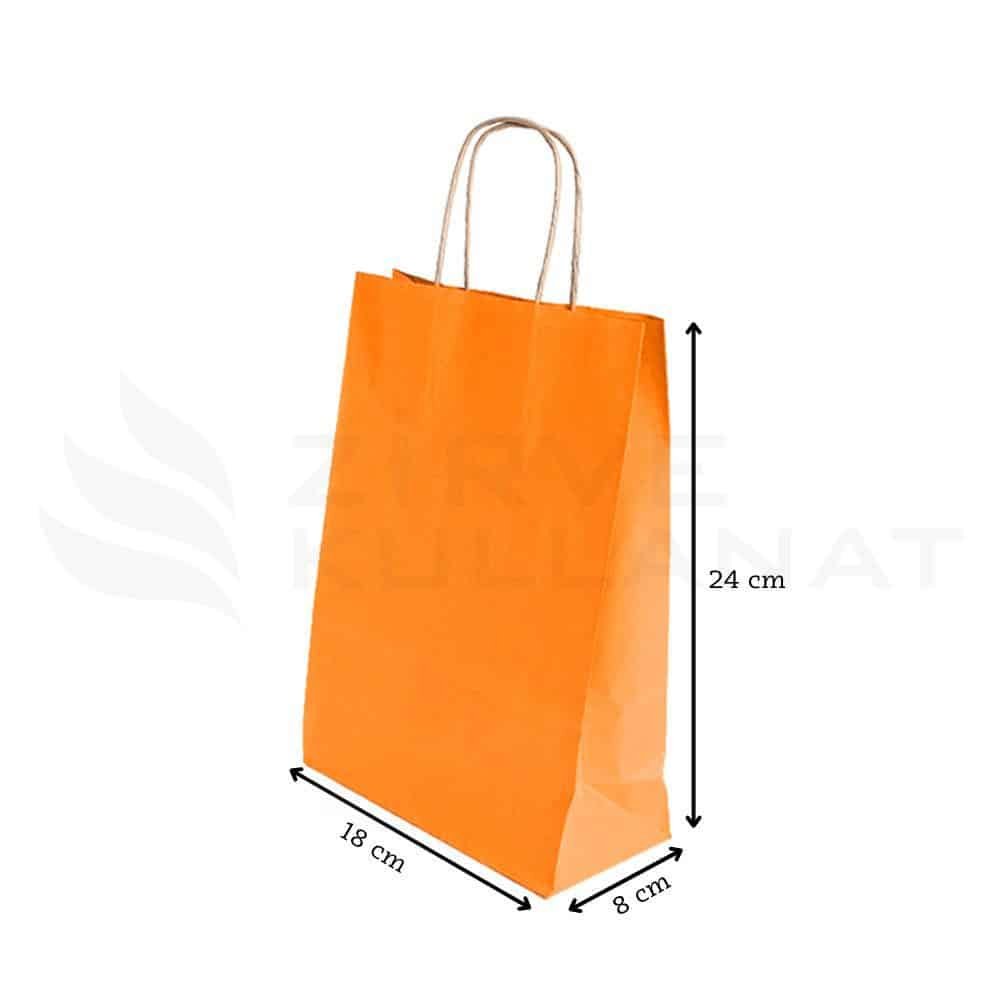 19x24x8 cm Turuncu Kraft Poşet 19x24x8 cm Turuncu Kraft Poşet