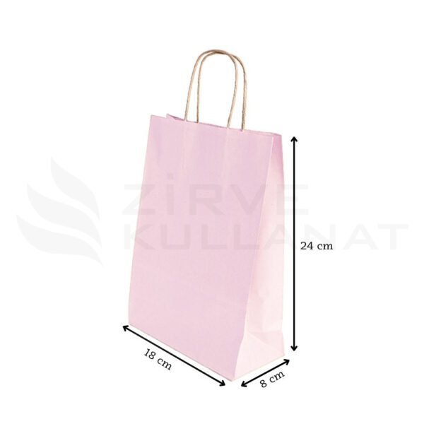 19x24x8 Pembe Kraft Poşet