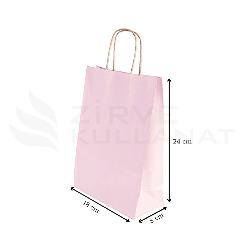 19x24x8 Pembe Kraft Poşet