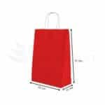 25x31x12 cm Kırmızı Kağıt Poşet