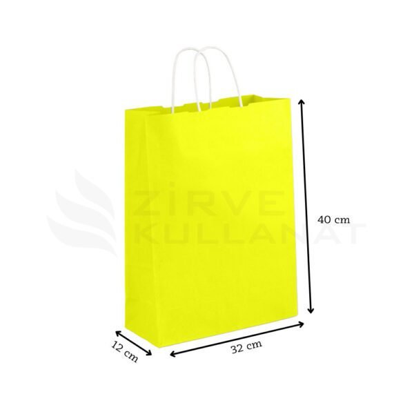 32x40x12 cm Sarı Kraft Çanta