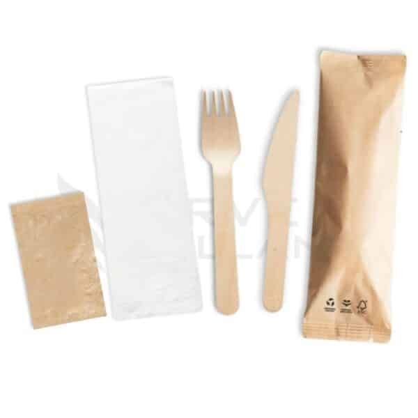 Bambu tahta çatal bıçak seti