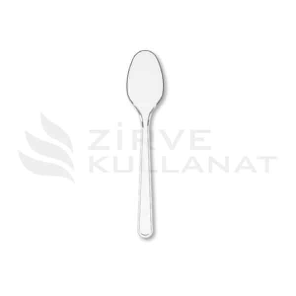 Plastik Tatlı Kaşık Lüks Şeffaf