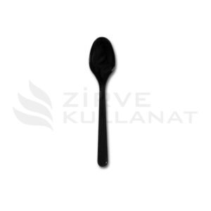 Plastik Tatlı Kaşık Lüks Siyah